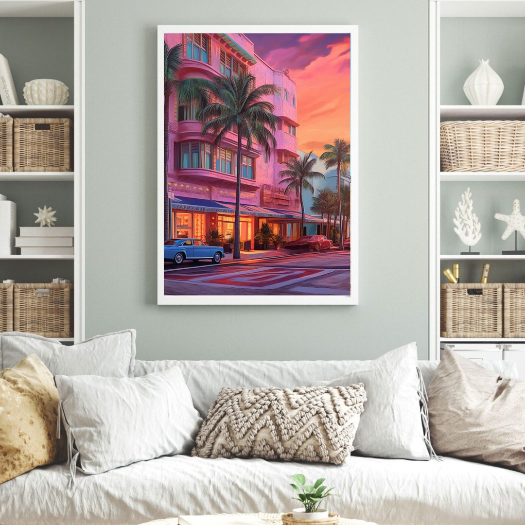 Miami Beach Print, Miami Wall Art, Miami Beach Wall Art, Florida State