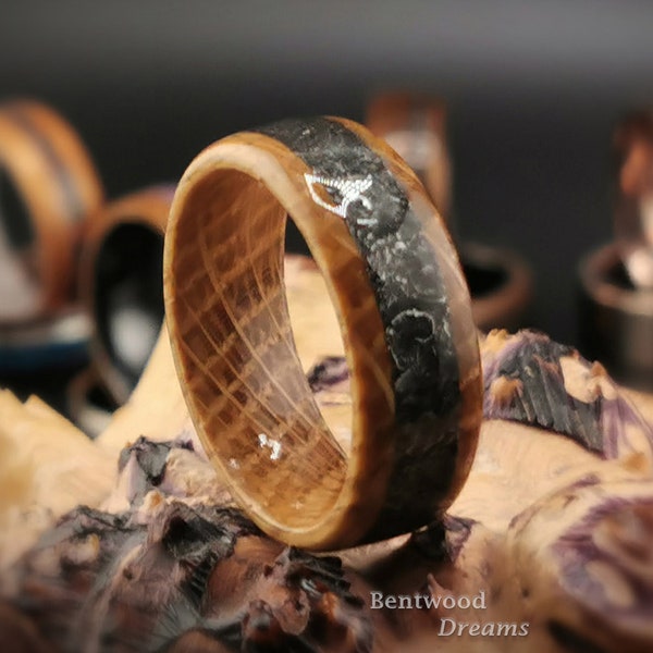 Bentwood Ring: Whisky Fass, Odessa Meteorit, Holzring