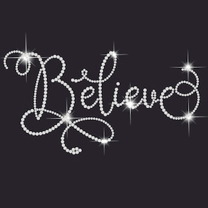 Believe Rhinestone Pattern, SVG Pattern, Believe Design, Believe rhinestone Tamplate