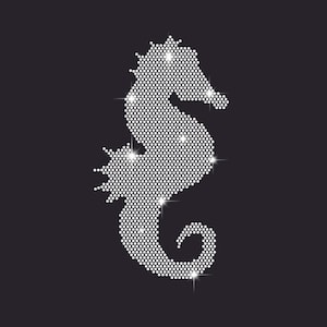 Seepferdchen Strass Vorlage SVG Datei Sofortiger Download, Seepferdchen Strass Muster, SVG Muster, Seepferdchen Design, Seepferdchen Strass