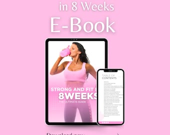 8 Week Strength and Weight loss Program for Women, Health Coaching Resources, Fitness eBook