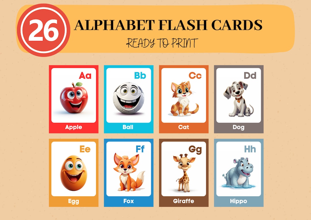 ABC Flash Cards, Educational Cards, Alphabet Flashcards, Learn Abcs ...