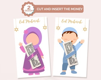 Eid Money Holder for Girls and Boys, Eid Money Cards, Eid Money Envelopes, Eid Mubarak Card, Gift Card Holder, Eidi Mubarak Party Favors