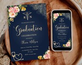 Editable Nurse Graduation Invitation, Digital Nursing Graduation Party Invitation, RN Graduation Invite, Nurse Announcement