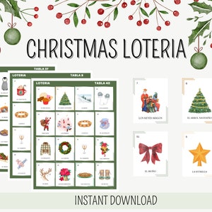 Christmas Loteria/ Printable Christmas Loteria/ Loteria/ Spanish Christmas Loteria / Loteria De Navidad/ Christmas/Navidad/Instant Download