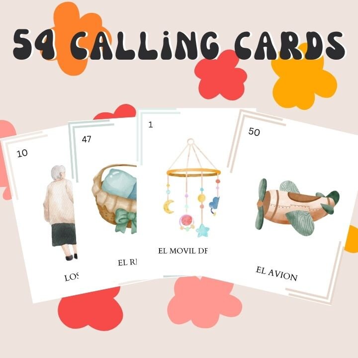 Printable Baby Shower Loteria / Baby Shower Game / Spanish - Etsy