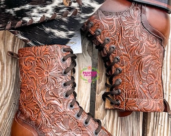 Botas Lacer - Shedron Leather Tooled Boots