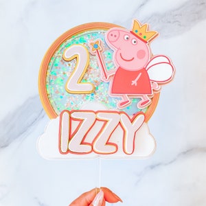 Topper per torta Peppa Dad / Topper per torta Peppa / Decorazione per feste / Topper per torta / Topper per shaker