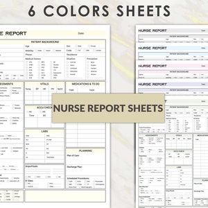 Nurse Report Sheet, Nursing Handoff Sheet, Nurse Brain Sheet, Nursing Shift Report, Nurse Shift Report Template, Nurse Communication Tool
