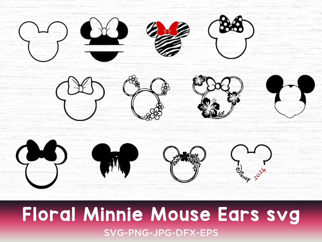 Minnie SVG Bundle Birthday Svg, Minnie Png, Flowers Minnie Mouse ...