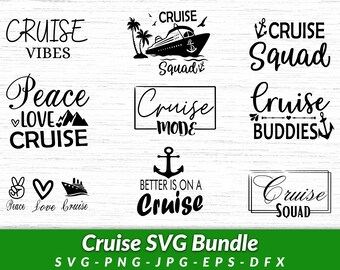 Pacchetto SVG crociera, nave da crociera, vacanza sull'oceano, clipart nautica, avventura di viaggio, viaggio in mare, festa in crociera, nave da crociera, vita da crociera