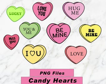 Candy Heart SVG, Candy Hearts Png, Valentine Hearts Svg, Candy Heart Clipart, Valentine Candy Heart Candy Heart Seamless Pattern love Candy