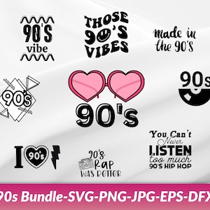 90s svg bundle, I love the 90s Svg, PNG ,1990 design, 90&#39;s svg, 90&#39;s idea, 90s t shirt designs svg, 90s png bundle, Nineties svg bundle