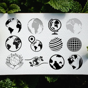 Paquete SVG Globo, Globo SVG, Tierra Svg, Globo de Nieve Svg, Mundo Svg, Planeta Svg, Globo Mundial Svg, Mapa Mundial Svg, Globo para cricut, Tierra Svg