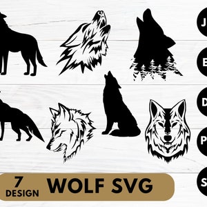 Wolf SVG Bundle, Wolf Svg, Wolf Png Bundle, Wolf Clipart, Wolf Svg, Wolf Cut Files For Cricut, Wolf Art, Wolf Shirt Files, Wolves Png