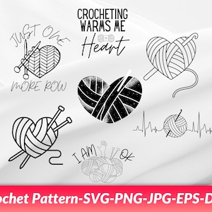 Crochet Pattern svg bundle, Crochet png bundle, Crochet shirt design bundle, Crochet cut file cricut, Crochet clipart vector, Commercial use