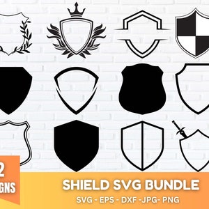 Flowery Shield SVG Bundle, Badge Clipart (digital Download) - Etsy