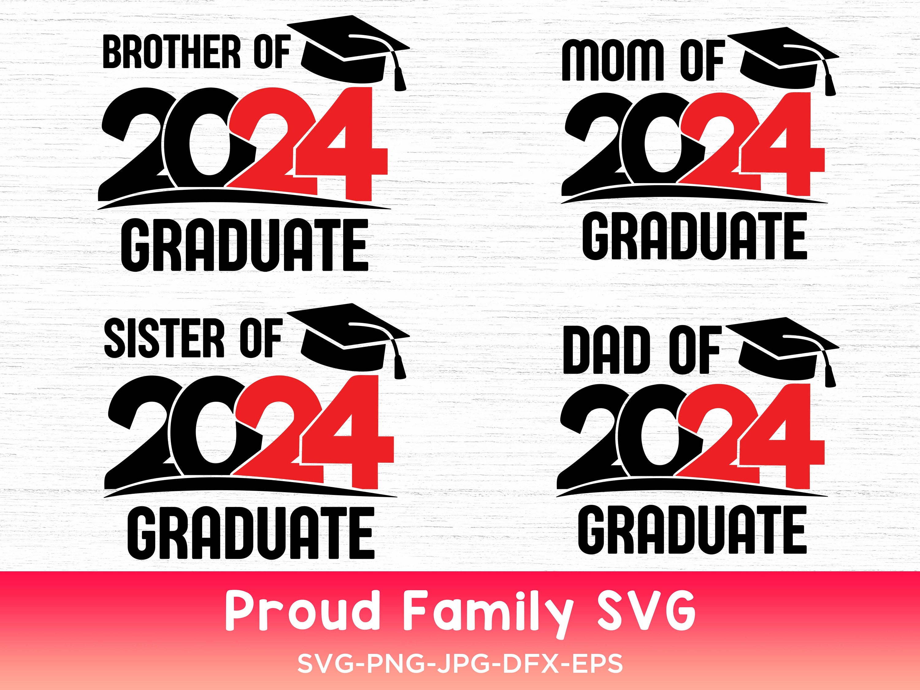Proud Family Svg Bundle, Senior 2024 Svg, Graduation Svg Bundle, Senior ...