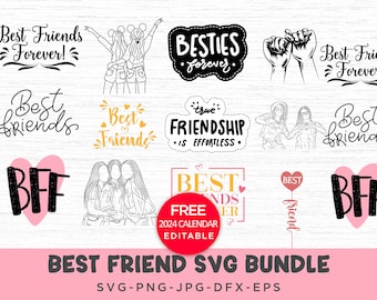 Best Friends SVG Bundle, Friendship SVG, Friendship Quotes svg, Friends svg, Besties svg, Friends forever svg, bff svg, Best friends png