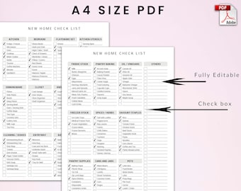 Checklist voor nieuwe woning, verhuisplanner (pdf-formaat)