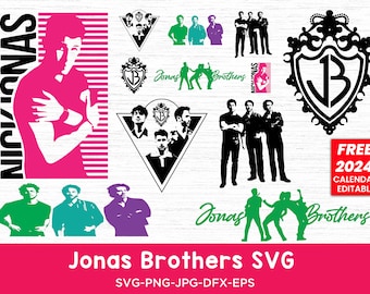 Jonas Brothers Bundle SVG, Jonas Brothers 2023 Png, Jonas Retro 90's, Konzert 2023 Retro Geschenk, Jonas Brothers Band PNG, Jonas Brothers png