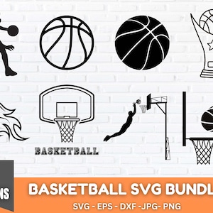 Basketball Svg bundle, Sport Silhouette, Basketball Ball SVG, Basketball Player SVG, Basketball Goal SVG, Basketball Net, Basketball Clipart