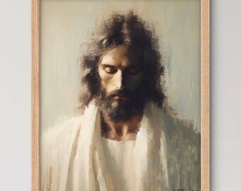 The Advocate - Vertical Portrait Delicate and Moving Jesus Christ Art Gift Idea and Inspiration for Pastors and Religious Familiar Offices