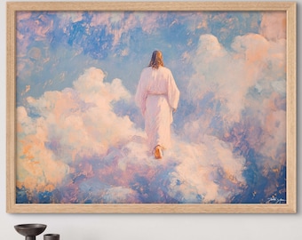 Mansions Above - Cloudy and Heavenlike Jesus Christ Horizontal Godly Faith Landscape Gifts for Christian Powerful Joyful Blessings of Lord
