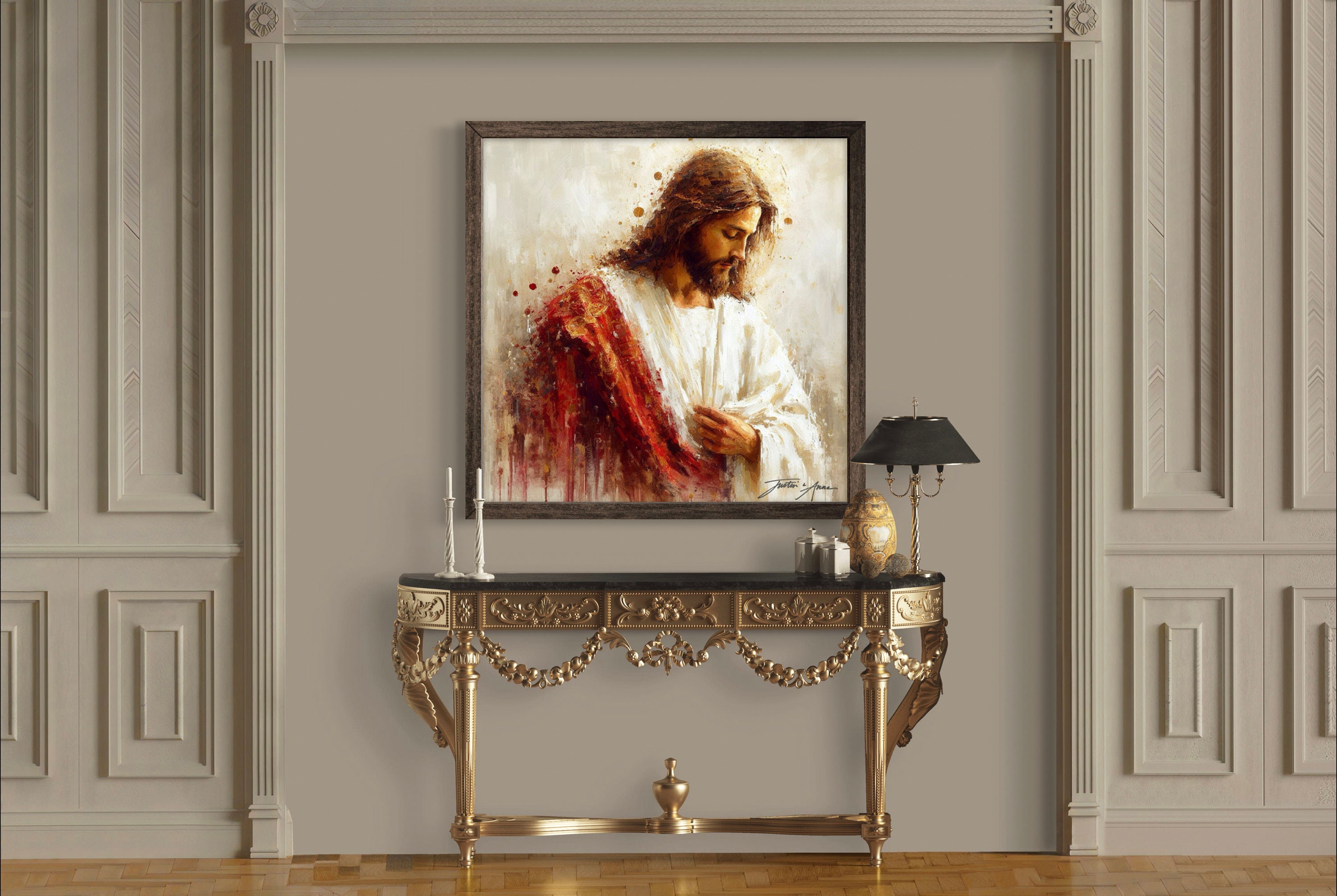 Jesus Robe Drawing Christ in Red Robes - Gorgeous and Breathtaking Gospel Gift for Anyone ...