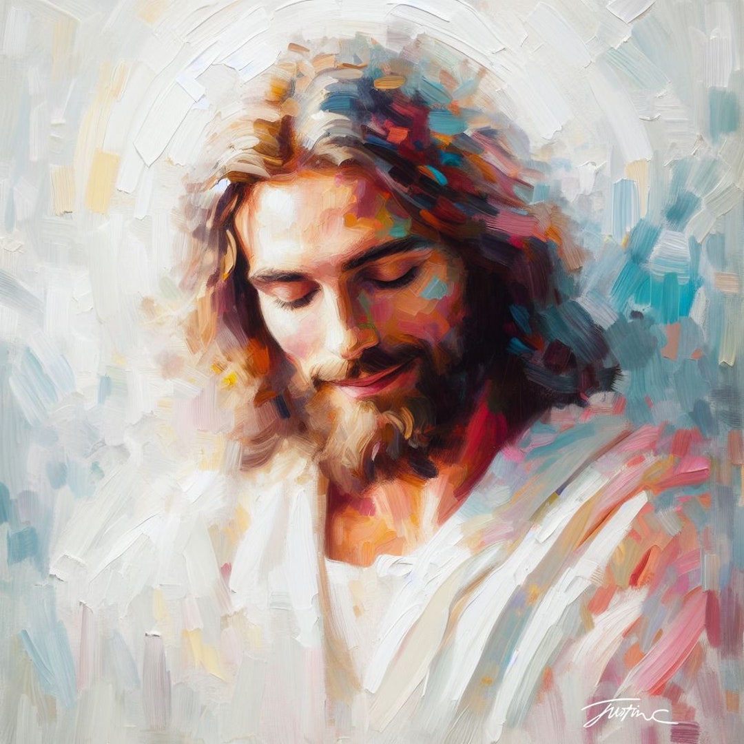 Savior in Color, Jesus Art, Christ Portrait, Colorful Art, Christian ...