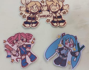 Glossy Vocaloid Stickers! (Miku, Teto, Rin and Len)
