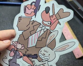 Sam & Max Sticker! Glossy/Waterproof (Original Artwork)