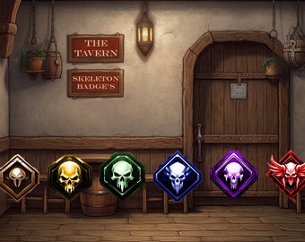 Twitch Skeleton Sub Badge | | Twitch Dimond Shape Badges, Twitch apex sub badge, twitch Apex badge