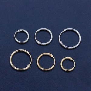 Surgical Stainless Steel Seamless Nose Ring/Tragus/Cartilage Hoop   -Single