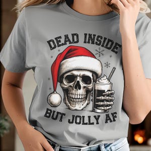 Dead Inside Skeleton Shirt PNG, Spooky Season Digital Design, Commercial Use PNG, Winter Christmas Clipart