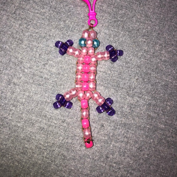 Pony Bead Keychain Etsy