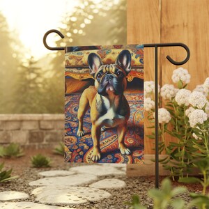Frenchie Garden Flag | Custom Outdoor Decor | Available in Two Sizes