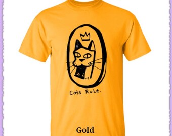 猫最高！ ギルダン製ユースサイズ 5.3オンス 綿100％Tシャツ（オンデマンド印刷）
