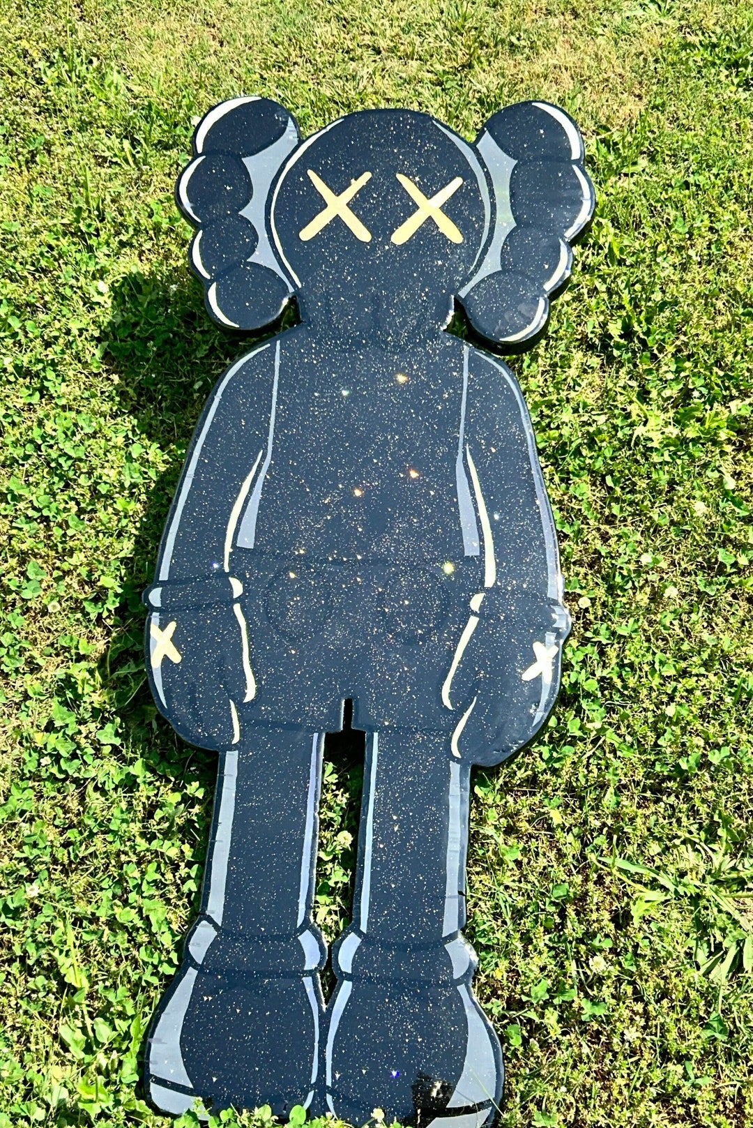 Black & Gold Kaws Wall Art/ Table Etsy