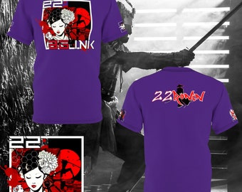 Purple Ronin 22' Tees / Samurai T shirt / Streetwear / Mens Graphic T Shirt / Ronin Shirt / BeastGhost INK / Men's  Apparel