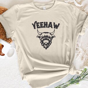 Yeehaw Cowboys Shirt, Western American Tshirt, Longhorn Retro Shirt, Country Tee, Boho Cow Shirt, Western tee, Howdy shirt, Rodeo Shirt