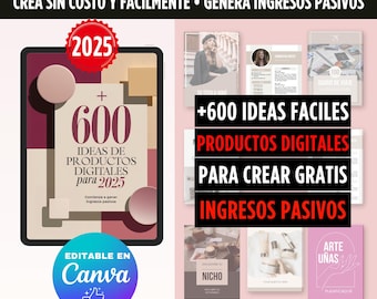 600+ Digital Product Ideas Guide: Passive Income for Etsy (Digital Download)