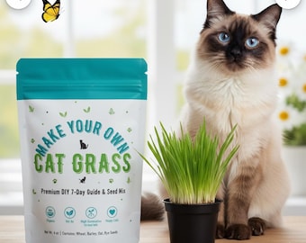 DIY Cat Grass Growing Guide: 7-Day Course eBook (Digital Download)