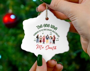 Choir Teacher Ornament, Ceramic Ornament, Teacher Christmas Ornament, Holiday Choir Ornament, Personalized Ornament