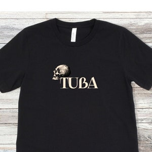 Tuba Shirt, Tuba Metal Shirt, Skull Tee Shirt, Rock Tuba T-Shirt, Music T-Shirt, Unisex Tuba Shirt