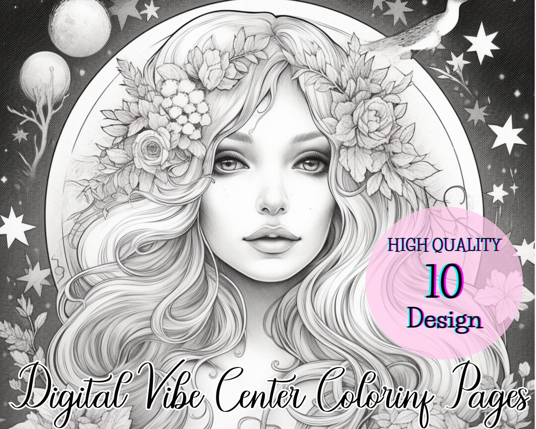 Coloring Pages Adults Printable Adult Coloring Pages for - Etsy