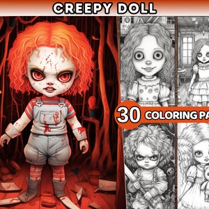 Horror Coloring Book for Adult Creepy Coloring Pages Spooky Art Therapy Halloween Gift Stress Relief Activity Book PDF