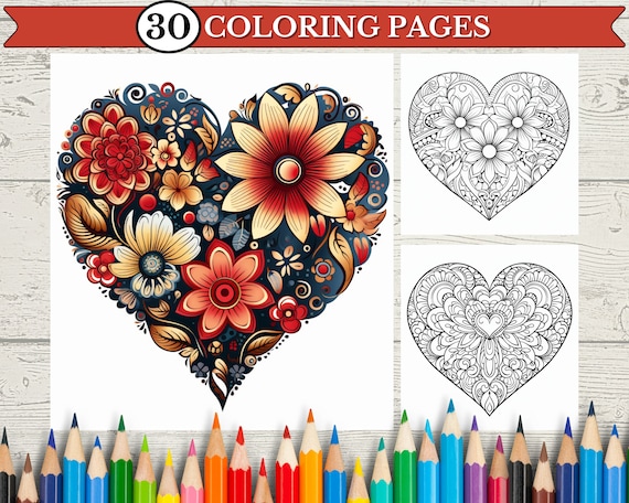 Página para colorear para adultos, Página para colorear Montaña del  corazón, Páginas para colorear para adultos, Terapia de arte, Página para  colorear para muje…