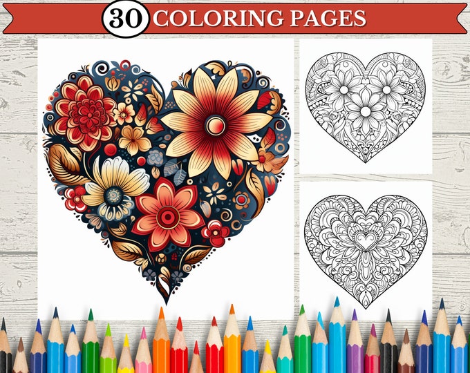 100 PAGES Adult Coloring Pages - Etsy Canada