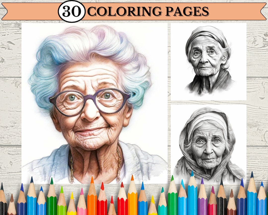 30 Old People Coloring Pages for - Il 1080xN.5234385161 1uu3 